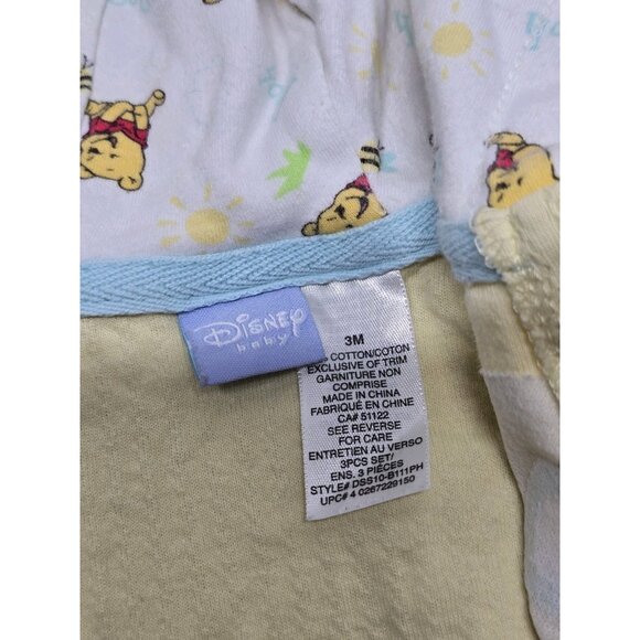 Disney Baby Winnie The Pooh Embroidered Button Up Yellow Sweater Size 3 Months - Picture 5 of 10